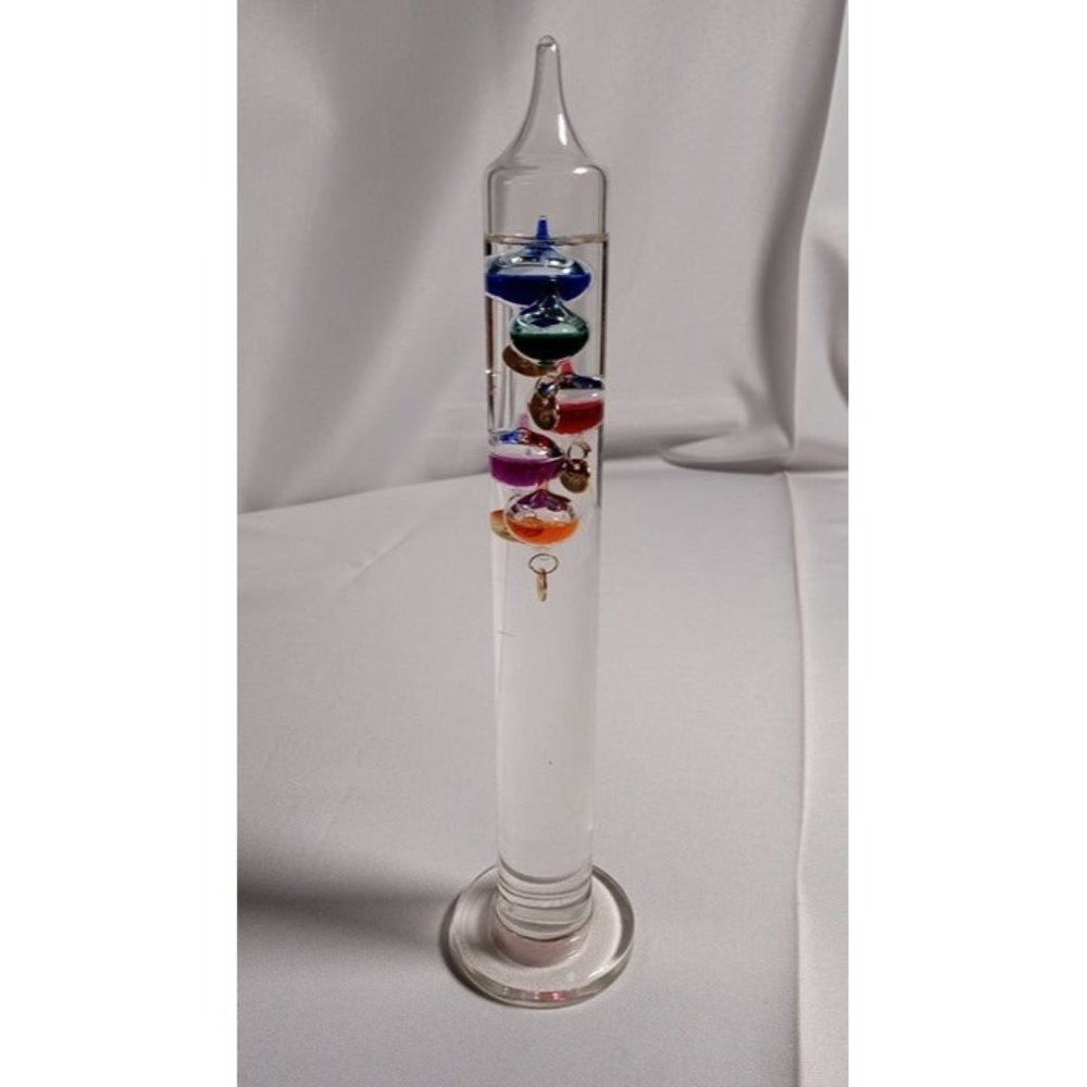 Galileo Thermometer (11" Tall) 64˚F - 80˚F Temperature‎ Range (3c2)